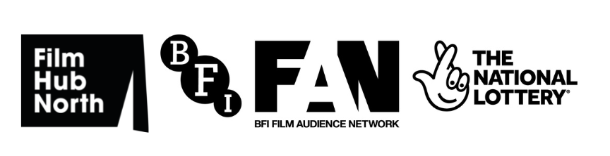 Film Hub North, BFI Network, National Lottery Logos