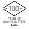 100 years of stainless steel logo